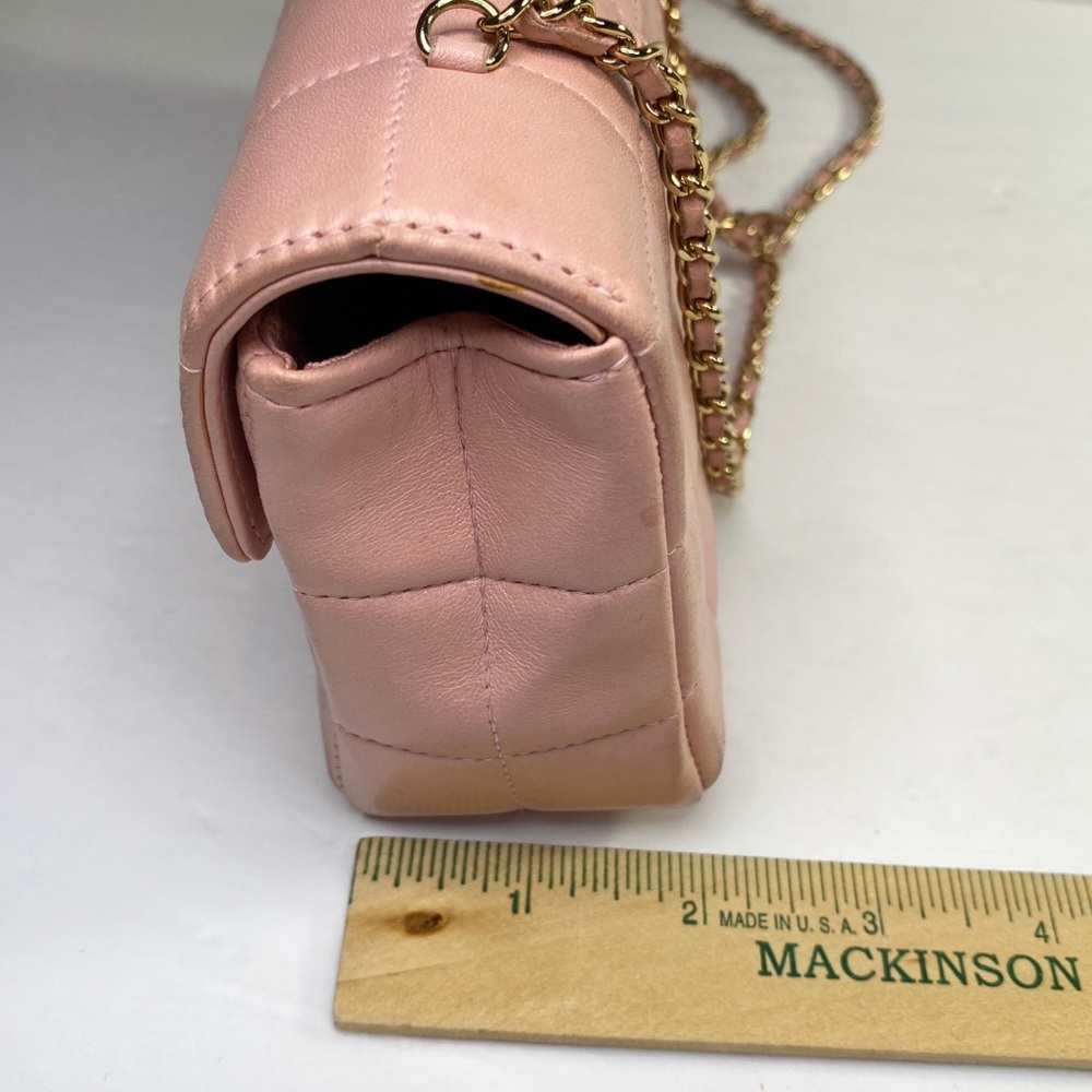 CHANEL Rare Pink Lambskin Single Flap Crossbody - Picture 9 of 16